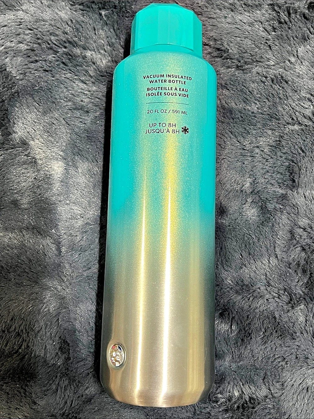 Starbucks Vacuum Insulated Water Bottle 20 fl oz Turquoise & Gold NWT